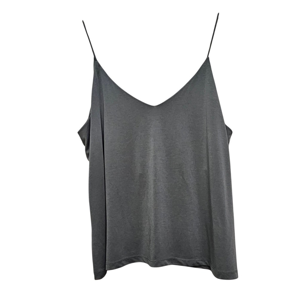 Maurices Cami Top Women XL Olive Green Spaghetti Strap V-Neck Minimalist Basic